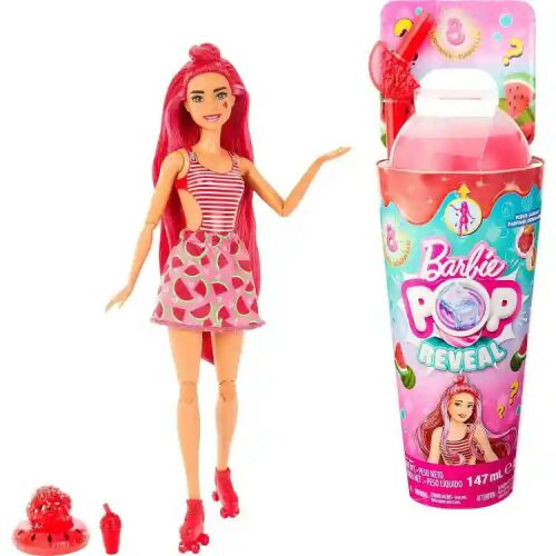 Barbie Pop Reveal Görögdinnye Slime Meglepetés Baba 8 Meglepetéssel - Babázás