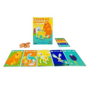 Zavar az erdoben társasjáték kártyákkal és zsetonokkal - Blackrock Games