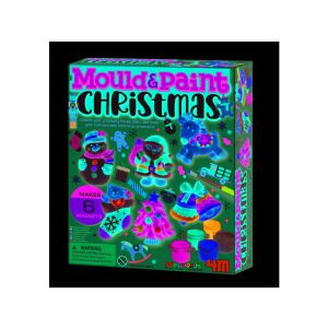 Опаковка на комплект за изработка и рисуване на коледни украси Mould & Paint, прави 6 магнита - Тост на върха