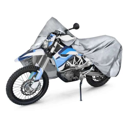 Motortakaró ponyva BASIC - XL méret - 255x110x135 cm ezüst - WALSER 113694152 - Kert