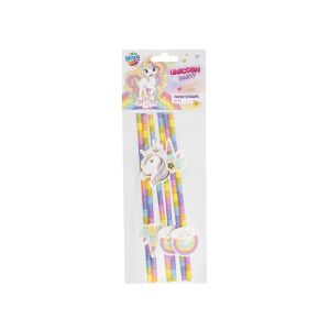 Paie de carton cu unicorn, 19,5 cm, 6 buc 113744554 - Fate de masa de petrecere