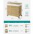 Kézzel fonott rattan stílusú szennyeskosár 3 rekesszel 140L 113747492
