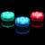 Three Phenom RGB LED pool lights in different colors: red, green, blue