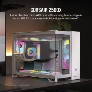 CORSAIR 2500X Fehér Micro ATX PC Ház Edzett Üveggel - Corsair