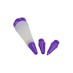 Unelte de silicon violetă pentru decorare cu 3 vârfuri diferite - Perfect Home