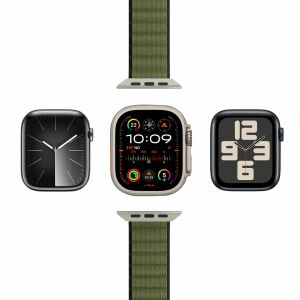 Puro Extreme sötétzöld nylon Apple Watch szíj 42/44/45/49mm különböző Apple Watch kijelzőkkel - Okosóra szíj