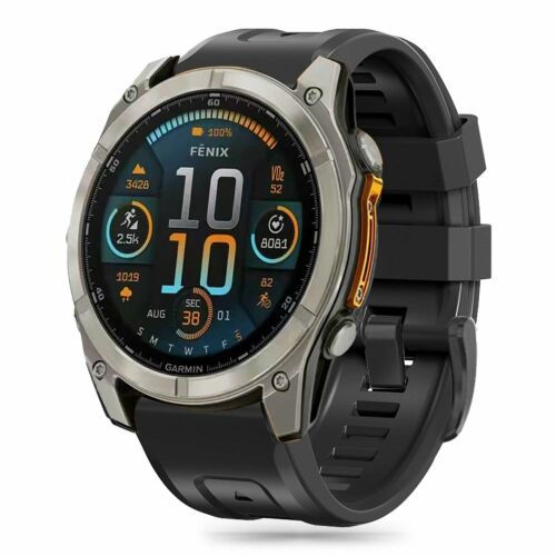 Tech-Protect szilikon szíj Garmin Fenix 5 / 6 / 6 Pro / 7 / 8 (47 mm) / E - fekete 113796374