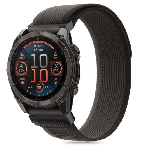 Tech-Protect nylon szíj Garmin Fenix 5X / 5X PLUS / 6X / 6X Pro / 7X / 8 (51MM) készülékhez - fekete
