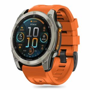 Tech-Protect szilikon szíj Garmin Fenix 5S / 5S PLUS / 6S / 6S Pro / 7S / 8 (43MM) - narancssárga 113796532 - Okosóra szíj