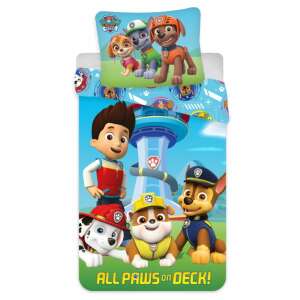 Zestaw pościeli dla dzieci Paw Patrol z Ryderem, Chase'em, Marshallem, Rubble'em, Skye, Rocky, Zumą i Riderem, poszwa na kołdrę 100x135cm i poszewka na poduszkę 40x60cm - Pościel - ovi