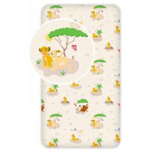 Cearșaf cu elastic Disney Regele Leu, design Simba și Nala, 90x200 cm - Cearsafuri