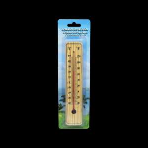 Дървен термометър, 22 cm, скали Целзий и Фаренхайт - Дом и градина