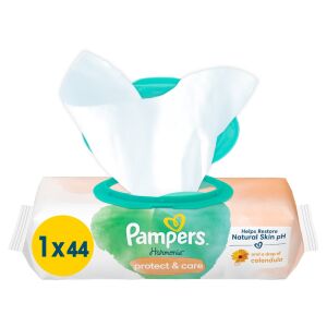 Отворен пакет бебешки кърпички Pampers Harmonie Protect & Care, 44 броя - Пеленаче