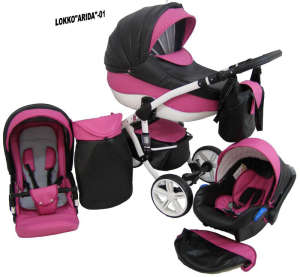 Babycruiser Arida Babakocsi KOL:01 #fekete-rózsaszín 30324106