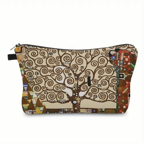 Gustav Klimt Életfa sminktáska, kozmetikai táska, utazó neszesszer