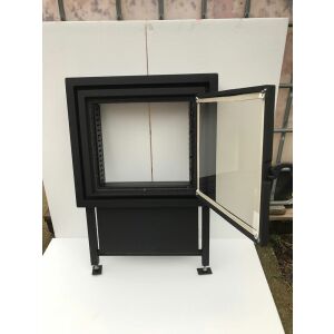 Vizslás kandalló ajtó külső levegő bevezetéssel, nyitott nézet - Kandalló ajtó