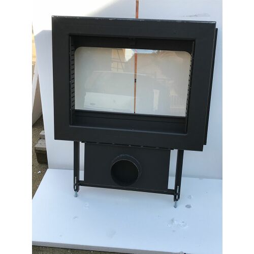 GO kandalló ajtó külső levegő bevezetéssel, elölnézet