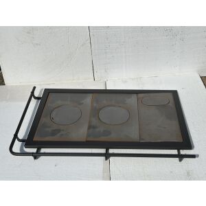 Sparhelt tűzhely kerettel és 3 lappal (2 széles, 1 keskeny) - Kandalló & Kályha