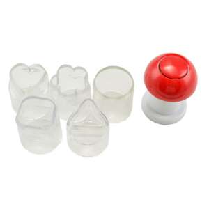 Sada na vykrajovanie sendvičov a sušienok, obsahuje 5 rôznych tvarov: srdce, kvet, štvorec, trojuholník, kruh a lis - Perfect Home Formy na pečenie