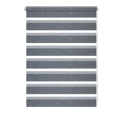 Gardinia Mini Zebra Roló, szürke, 105x150cm, csíkos fényzáró ablakroló 