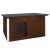Angled view of Dechland XL insulated dark brown dog house