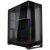 Szögletes nézet a Phanteks NV7 Fekete Full Tower PC házról RGB-vel