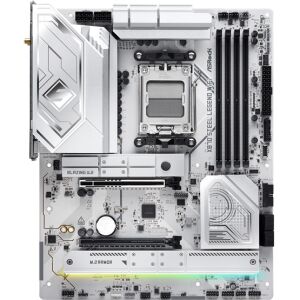 Draufsicht des Asrock X870 Steel Legend WiFi ATX Mainboards - Grundplatten