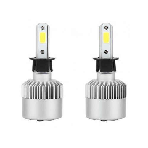 Set 2 becuri LED H3 COB Canbus, 72W, 8000Lm, 4300K, 12V-24V