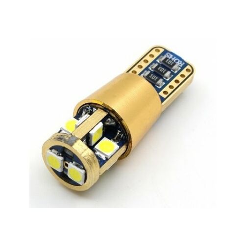 Bec LED T10 (W5W) Canbus cu 10 LED-uri SMD 2835, lumină albă