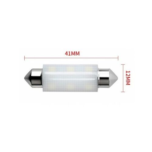 LED žiarovka C5W, 41mm, 12V, biela, vnútorné osvetlenie auta, osvetlenie evidenčného čísla, canbus