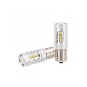 Dve 80W BA15S 12V-24V Canbus LED žiarovky s CREE LED, biele svetlo - Auto žiarovky