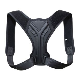 Korekcja postawy pleców, czarny, regulowane paski, oddychający materiał - Pasek poprawiający przyczepność