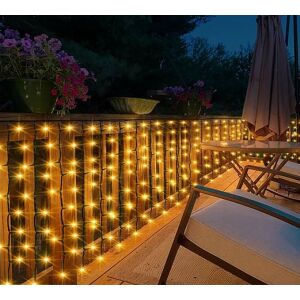 Światła kurtynowe Festoon, 360 LED, IP44, 9x1m, ciepły biały, dekoracja zewnętrzna - Nonbrand Lightshine