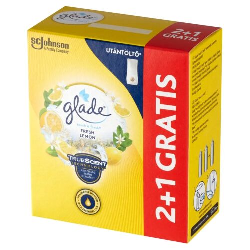 Légfrissítő utántöltő 3 x 10 ml 2+1 Glade® Touch&amp;Fresh friss citrom 113876395