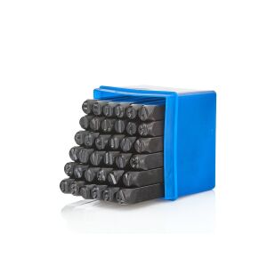 Lyukasztókészlet, számok és betűk, 8 mm, 36 elem, Geko G01817