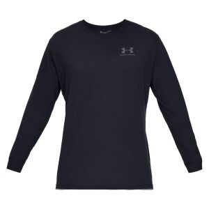 Blúz Under Armour Sportstyle bal mellkas Ls 1329585001 Férfi fekete S 113880580 - Férfi hosszú ujjú felső