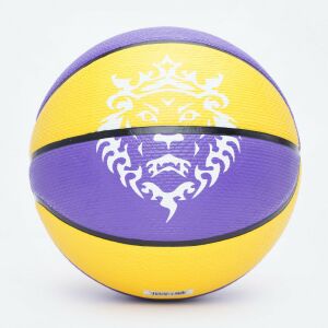 Nike LeBron James Playground 8P 2.0 Deflated kosárlabda, Lila/Sárga, 7-es méret - Kosárlabdázás