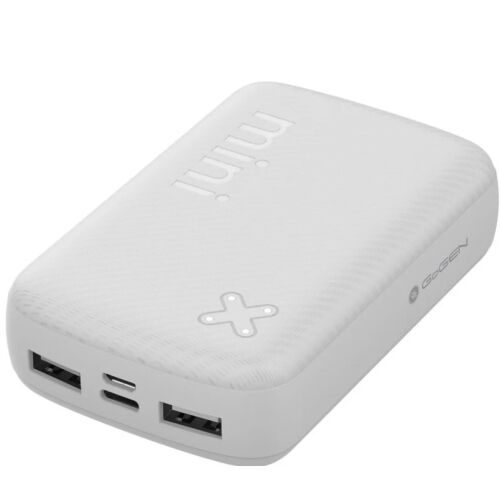 Gogen 10000 mAh power bank, fehér, 2 USB porttal