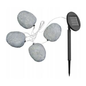 Livarno home Solar-betriebene Steinkleuchten, 4er-Set, mit warmweißen LED-Leuchten, perfekt für Garten, Terrasse oder Einfahrt - Nonbrand Solarlaterne