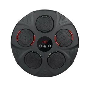 Čierna Music Boxing Machine s červenými LED svetlami, priemer 40 cm, impedancia 4 ohmov, výkon 3 wattov, Bluetooth pripojenie - Boxovacie vrecia a rukavice