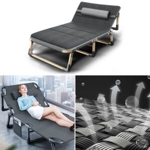 Összecsukható utazóágy BUSINESS, kemping, kenu PREMIUM 75 cm - sötétszürke