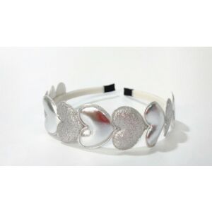 Čelenka srdiečka - strieborná 113883964 - Sponky do vlasov, čelenky