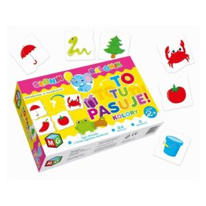 Hra na spájanie pre batoľatá, To Tu Pasuje! Farebné puzzle od MG, 24 dielikov, rozvíja logiku a rozpoznávanie farieb - Puzzle