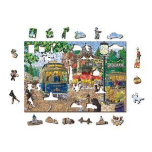 Victorian Street XL Holzpuzzle mit Figuren von Fa Puzzle, 1010 Teile - Puzzle