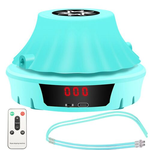 Interaktívne skákacie lano s diaľkovým ovládaním na počítanie otáčok, modré