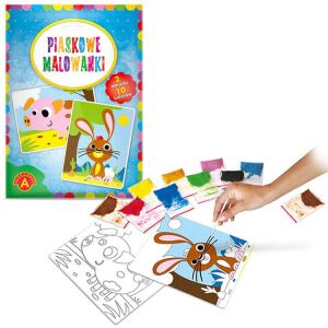 Sandmalerei-Set mit 2 Bildern, ein Schwein und ein Kaninchen, von Alexander, für Kinder - ALEXANDER