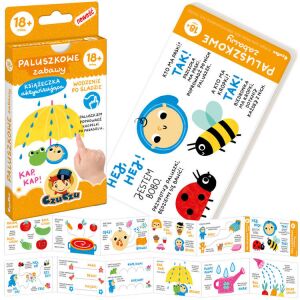 CzuCzu Finger-Spielbuch 18+ Monate, Aktivitätsbuch für Kleinkinder, Interaktives Buch mit Fingerspielen, Bunte Illustrationen, Lernspielzeug für Kinder - CzuCzu