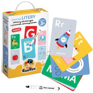 CzuCzu Lerne Buchstaben Lernspiel mit Trockenlöschstiften für Kinder ab 3 Jahren - Entwicklungsspiele für Kinder im Kindergartenalter