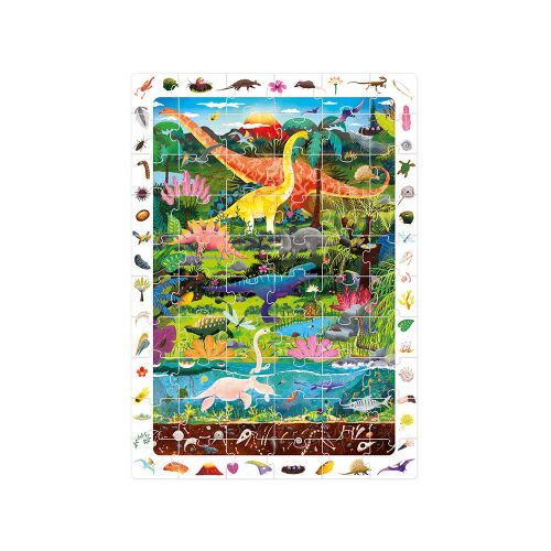 CzuCzu Obserwacyjne puzzle Dinozaury 60 elementów, edukacyjny plakat, dla dzieci, od 4 lat