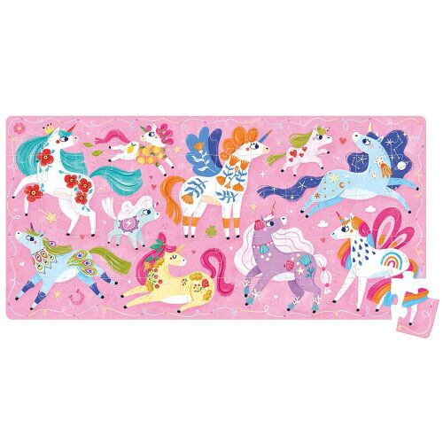 CzuCzu 60-teiliges Einhorn-Puzzle mit 10 verschiedenen Einhörnern, perfekt für Kinder ab 4 Jahren